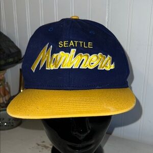 Vintage Sports Specialties Seattle Mariners Blue and Yellow Cap SnapBack